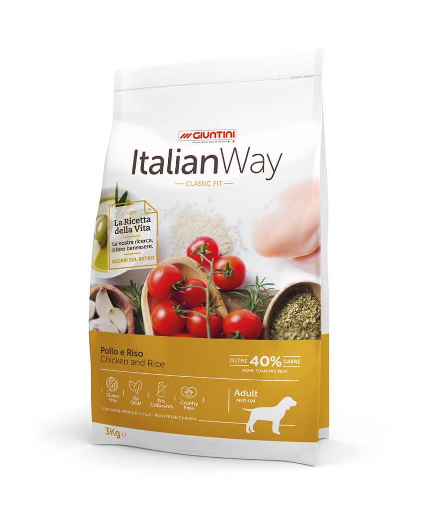 Italian Way Pollo e Riso kg 3,0 Adult-Medium