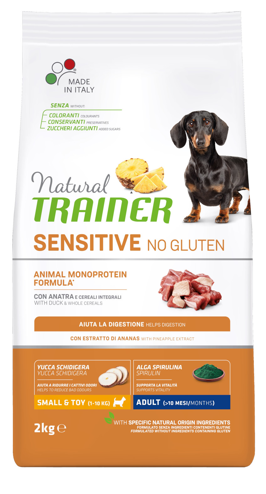 Sensitive No Gluten Mini Adult con anatra 2kg