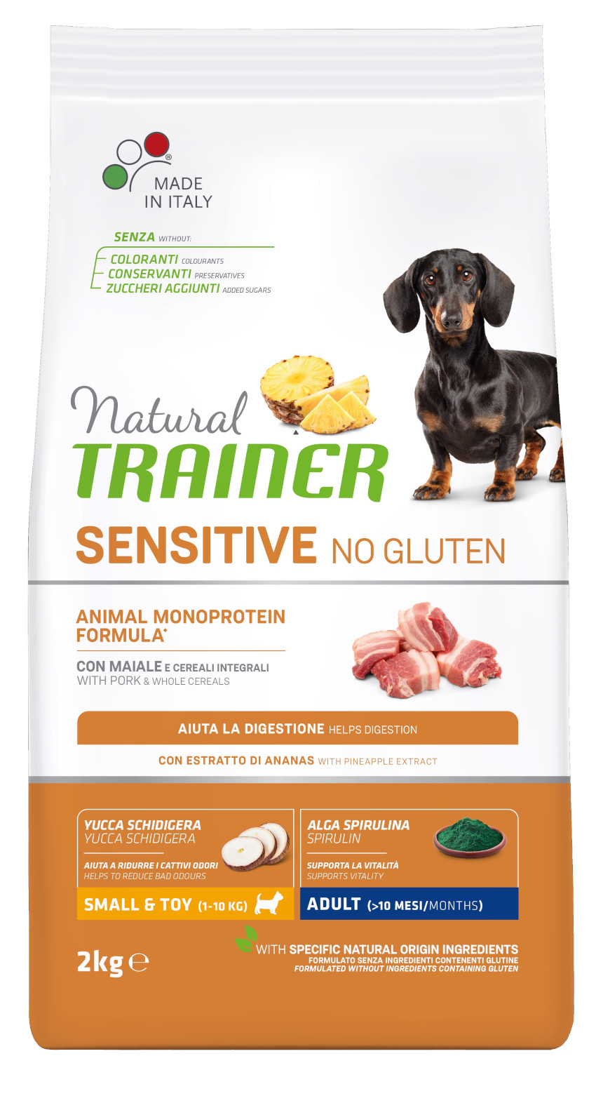 Sensitive No Gluten Mini Adult con maiale 2kg