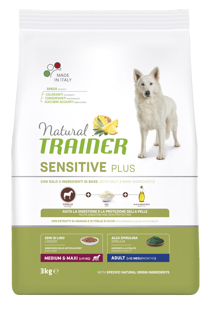 Sensitive Plus Medium&Maxi Adult con cavallo-riso-olio 3kg