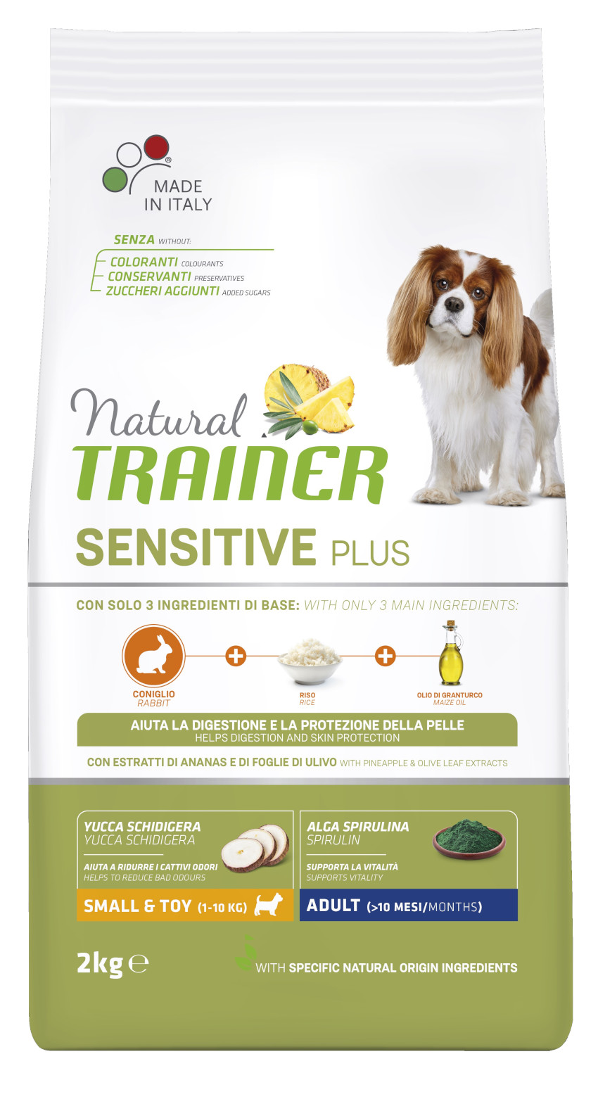 Sensitive Plus Small&Toy Adult con coniglio-riso-olio 2kg